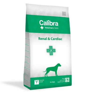Calibra Veterinary Diets Renal&Cardiac, Xs-Xl, Ou și Pui, dietă veterinară, hrană uscată câini, sistem renal, sistem cardio-vascular, 2kg