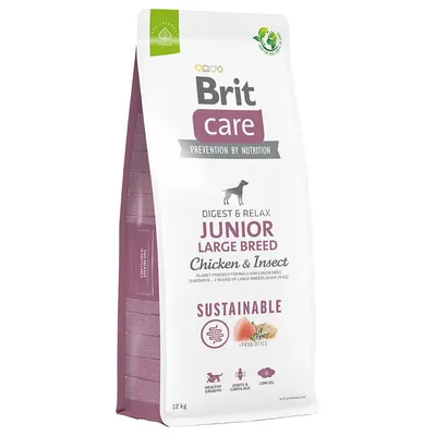 Brit Care Dog Sustainable Junior Large Breed Pui și insecte 12 kg
