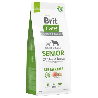 Brit Care Dog Sustainable Senior Pui și insecte 2 x 12 kg