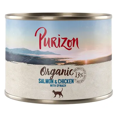 Purizon Organic 12 x 200 g Somon și pui cu spanac