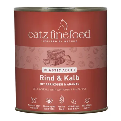 Catz Finefood Conserve 12 x 800 g Vită & vițel