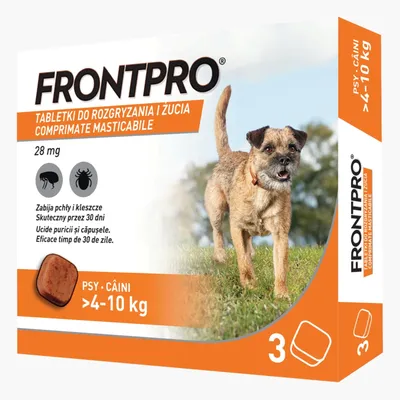 FRONTPRO câini 4-10 kg, 1 tabletă