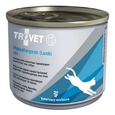 Trovet Hypoallergenic, Dietă Veterinară Umedă Pisică Adult, Miel, 200g