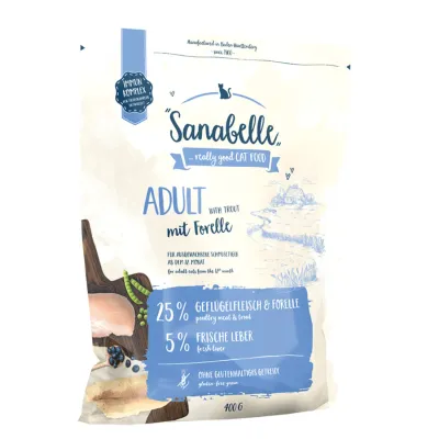 Sanabelle Hrană uscată pentru pisici adulte cu păstrăv, 400 g
