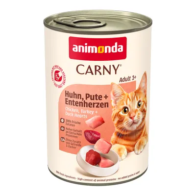 Animonda Carny Adult 12 x 400 g Pui, curcan & inimi de rață