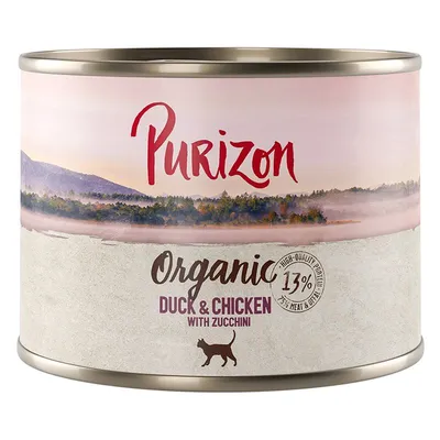 Purizon Organic 12 x 200 g Rață și pui cu dovlecel