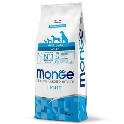 Monge Natural Superpremium All Breeds Light Somon și orez 12 kg