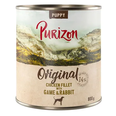 Purizon Puppy 6 x 800 g File de pui cu iepure & vânat