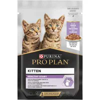 Pro Plan Kitten Plic hrană umedă pentru pisici cu Curcan 85g