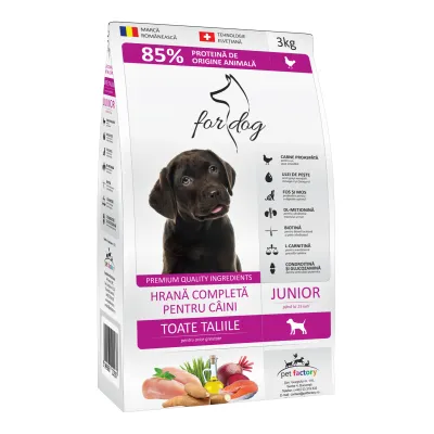 Hrană Uscată Câine Junior, for Dog, Pasăre, 3kg