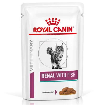 Set economic: 24 x 100 g / 85 g / 195 g Royal Canin Veterinary Hrană umedă Renal Pește (24 x 85 g)