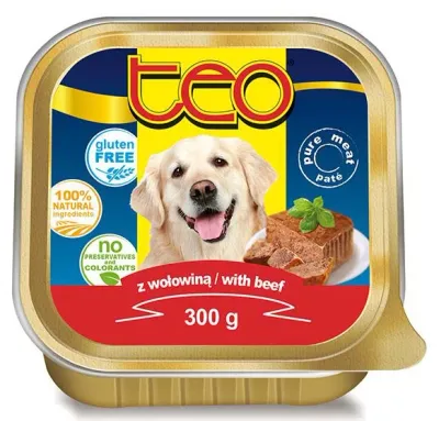 Teo Pate pentru câini, cu Vită 300g