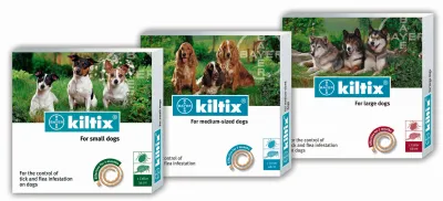 Kiltix (Bayer) Colier împotriva puricilor și căpușelor pentru câini 53 cm, pentru Talie Medie