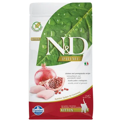 Farmina N&D Prime Kitten Pui și rodie 2 x 1,5 kg