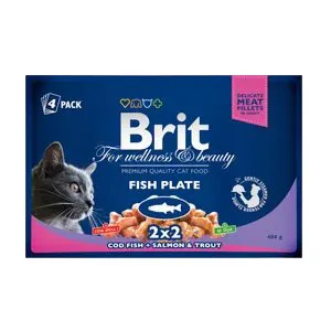 Brit Premium Cat multipack felii de peste 4 Plicuri x 100 g