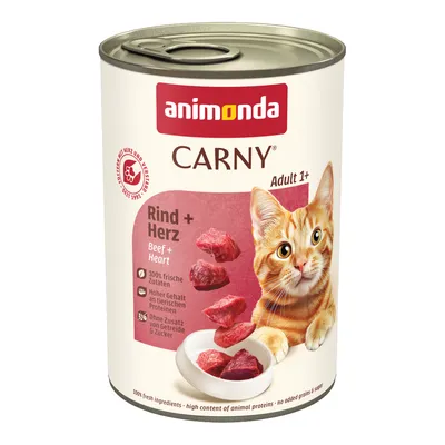 Animonda Carny Adult 12 x 400 g Vită & inimi