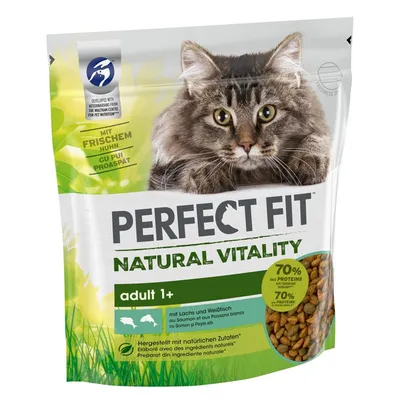Perfect Fit Natural Vitality Adult 1+ Somon și pește alb 6 x 650 g