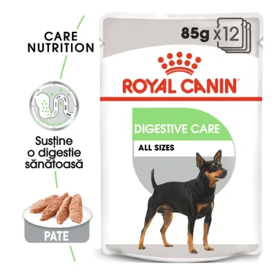 Royal Canin Digestive Care Adult, hrană umedă câine, confort digestiv (pate), 12x85g