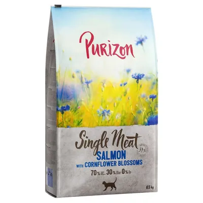 Purizon Single Meat 2 x 6,5 kg Somon cu flori de albăstrele