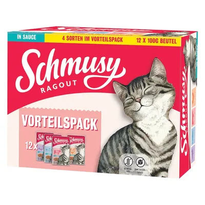 Schmusy Ragout în sos Mix 12 x 100 g