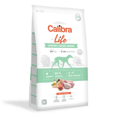 Calibra Life Junior Large Breed, L-XL, Pui, hrană uscată câini junior, 12kg