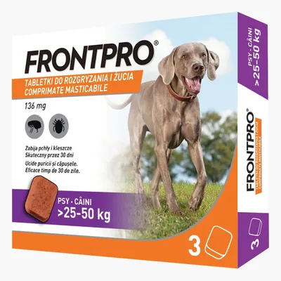 FRONTPRO câini 25-50 kg, 1 tabletă
