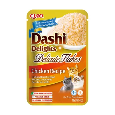 Hrană Umedă Pisică Adult, Churu Dashi Delights, Flakes, Pui, 40g