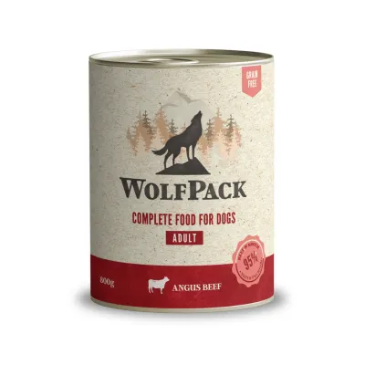 WolfPack Adult Vită Angus, Hrană umedă pentru câini adulți 800 g
