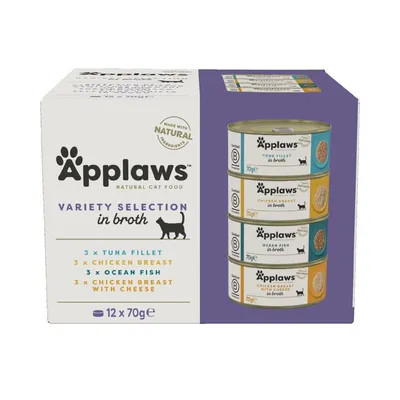 Multipack Applaws Adult Conserve 12 x 70 g Selecție Supreme