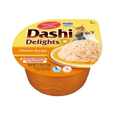 Inaba Ciao Dashi, Pui, bol hrană umedă fără cereale pisici, (în sos), 70g