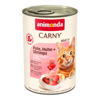 Animonda Carny Adult 12 x 400 g Curcan, pui & creveți