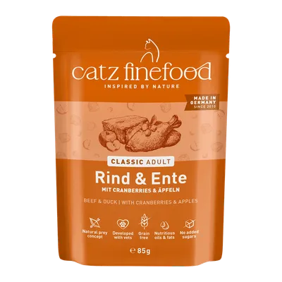 Catz Finefood 8 x 85 g Vită & rață