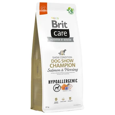 Brit Care Hypoallergenic Dog Show Champion Somon și hering 2 x 12 kg