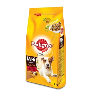 Pedigree Hrană Uscată Câine Adult, Talie Mică, Vită, 2kg