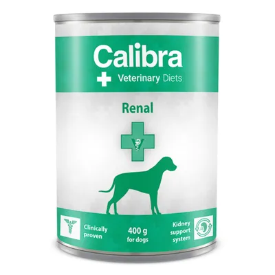 Calibra Veterinary Diets Renal, Xs-Xl, Pui, dietă veterinară, conservă hrană umedă câini, sistem renal, (pate), 400g