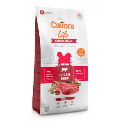 Calibra Life Senior Small Fresh Beef, XS-S, Vită, hrană uscată monoproteică câini senior, 1.5kg
