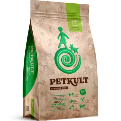 Petkult Sensitive Adult small, talie mică, Miel și orez 3 kg