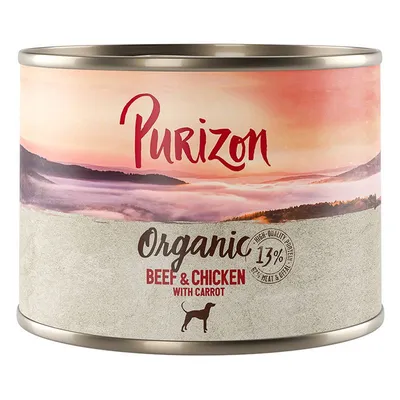 Purizon Organic 24 x 200 g Vită și pui cu morcovi