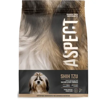 Aspect Shih Tzu, hrană completă pentru câini adulți, Somon și Orez 1kg