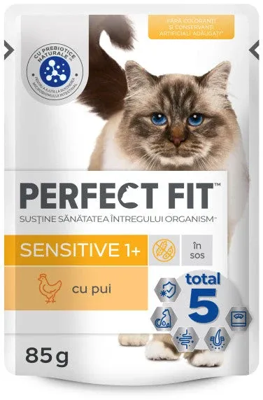 Perfect Fit Hrana umeda cu Pui în sos pentru pisici sensibile 85g