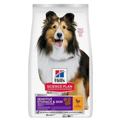 Hill's Science Plan Sensitive Stomach & Skin Adult 1+ Medium Pui 14 kg