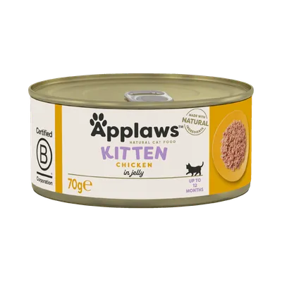 Applaws Kitten, Pui, conservă hrană umedă pisici junior, (în aspic), 70g
