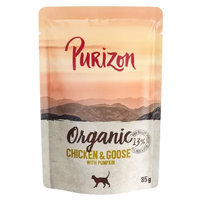 Purizon Organic 12 x 85 g Pui și gâscă cu dovleac