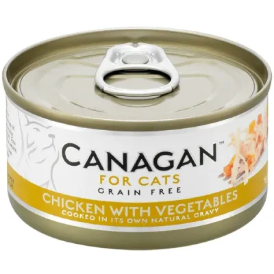Canagan Conservă pentru pisici, cu Pui și Legume 75g