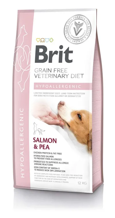 Brit VD Hypoallergenic pentru câini, reducerea intoleranței la hrană 12 kg
