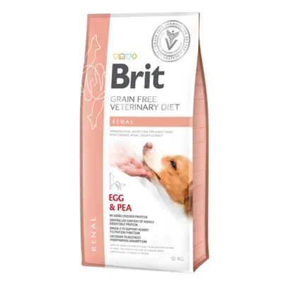 Brit VD Renal, Xs-Xl, Ou, dietă veterinară, hrană uscată fără cereale câini, sistem renal, 12kg