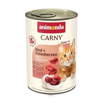 Animonda Carny Senior 6 x 400 g Vită + inimi de curcan
