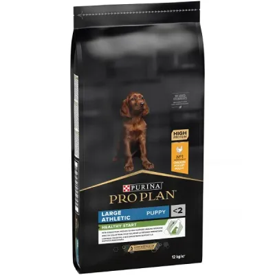 Pro Plan® Healthy Start Junior, bogat în pui, talie mare atletică, hrană uscată pentru puii de câine, 12kg