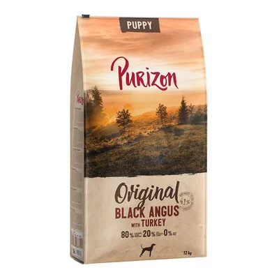 Purizon 2 x 12 kg Classic: Puppy Black Angus cu curcan