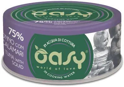 Oasy More Love Conservă pentru pisici, cu Ton și Calamar 70g